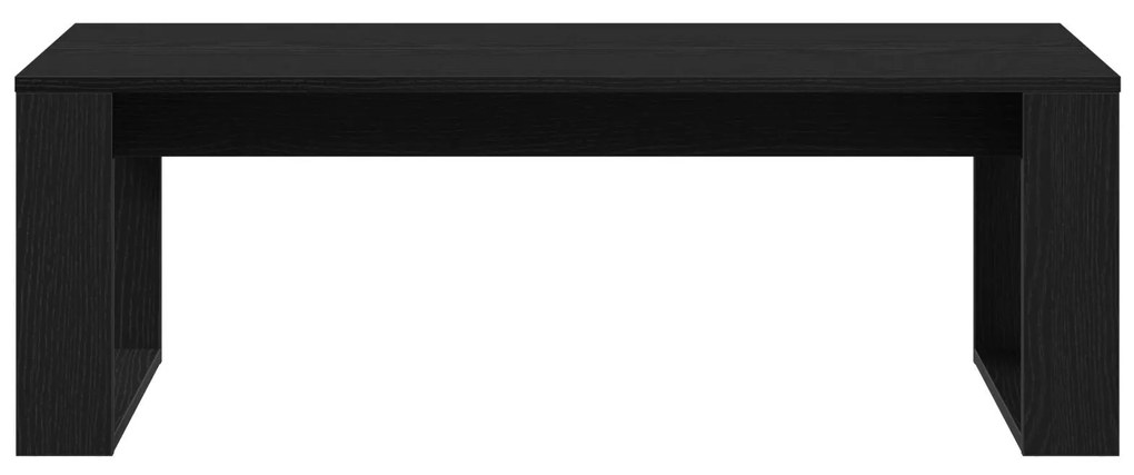 Mesa de café vidaXL em Preto Carvalho 102x50x35 cm em Madeira engenhei