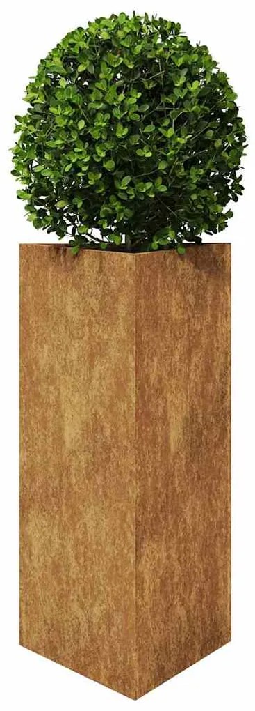 Vaso/floreira 2 pcs triangular 40x40x75 cm aço intempéries