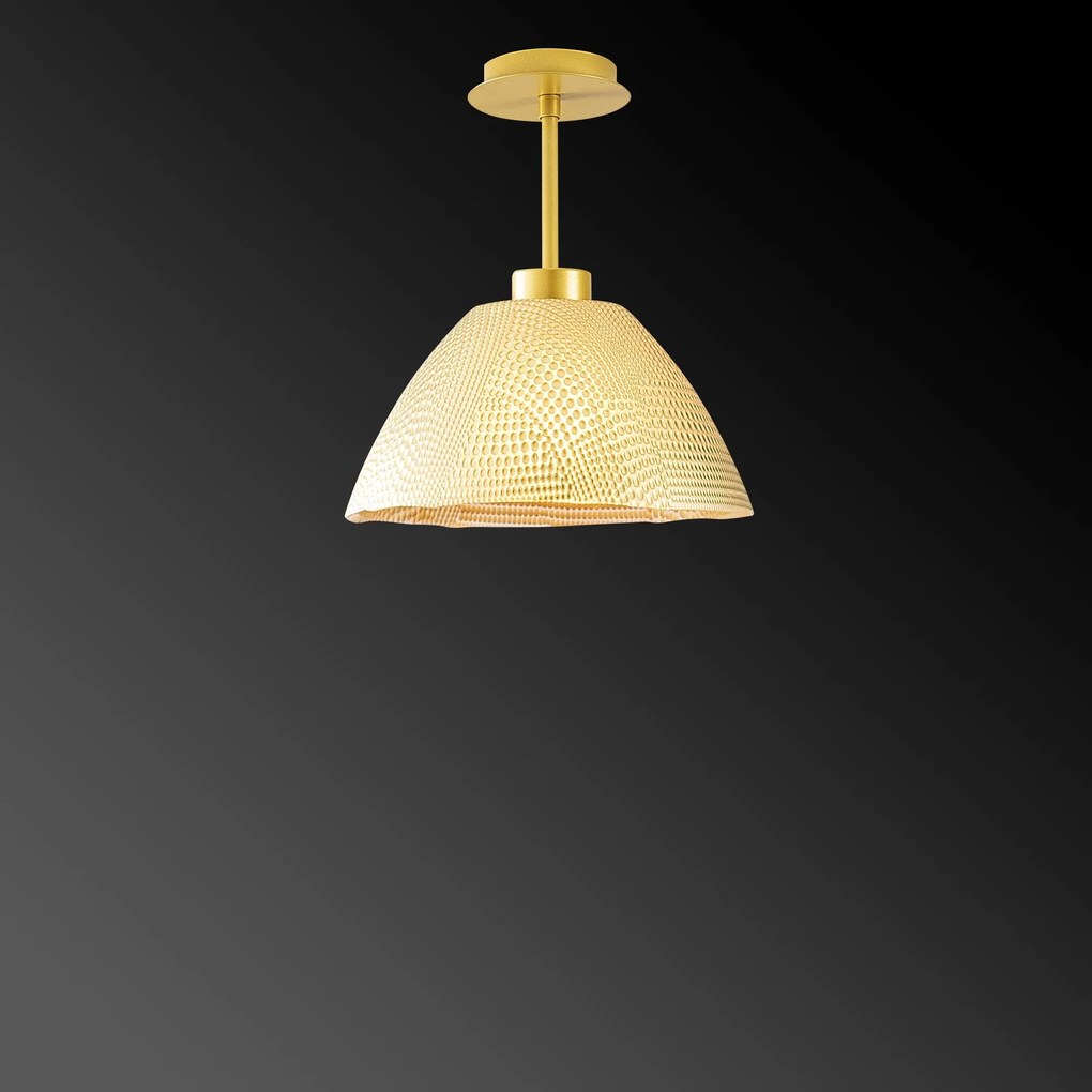 Candeeiro Suspenso Bornova – Dourado – 30 cm de Diâmetro