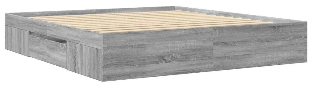 Estrutura de cama sem colchão 180x200 cm sonoma cinzento