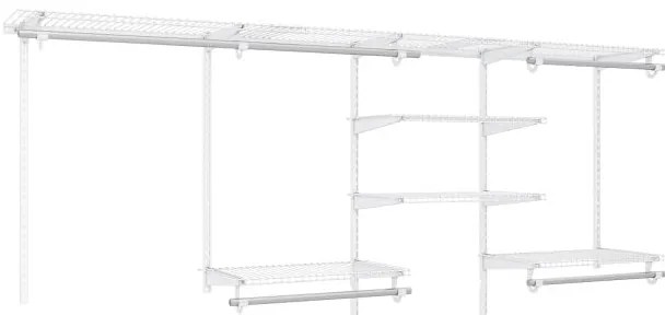 Conjunto de 2 prateleiras de metal para armário de 61 cm, montadas na parede, para lavanderia, quarto