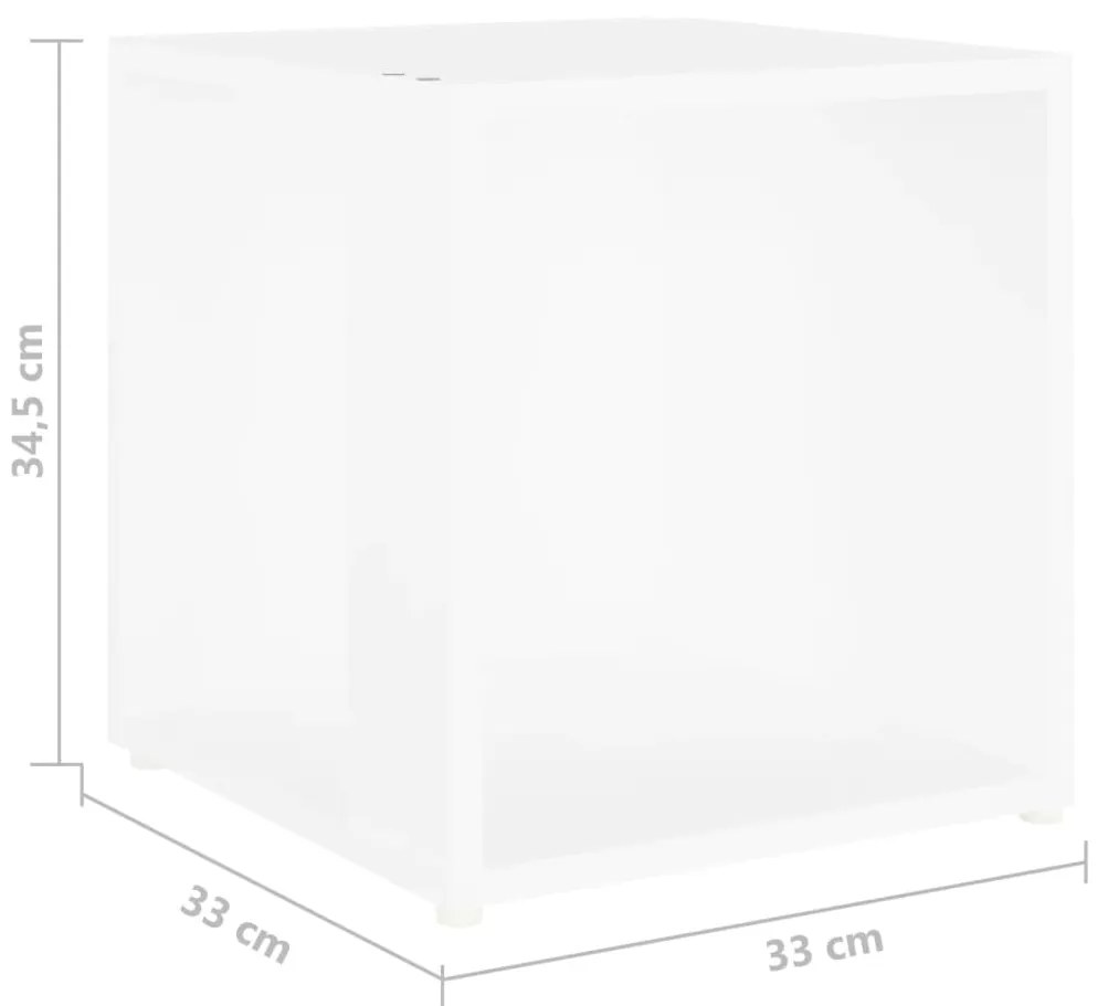 Mesa de apoio 33x33x34,5 cm contraplacado branco