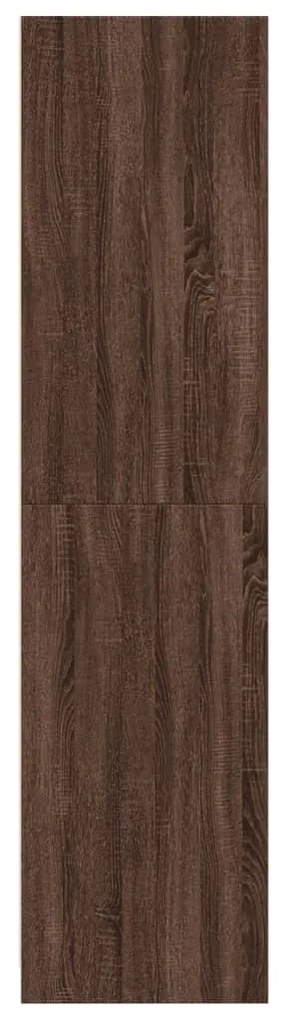 Roupeiro 100x50x200 cm derivados de madeira carvalho castanho