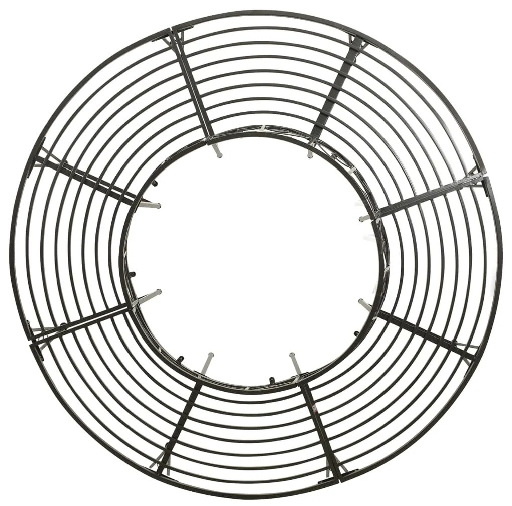 Banco de jardim para árvore 160 cm aço