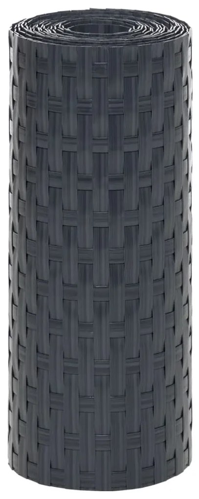 Telas de varanda 10 pcs 255x19 cm vime PE antracite