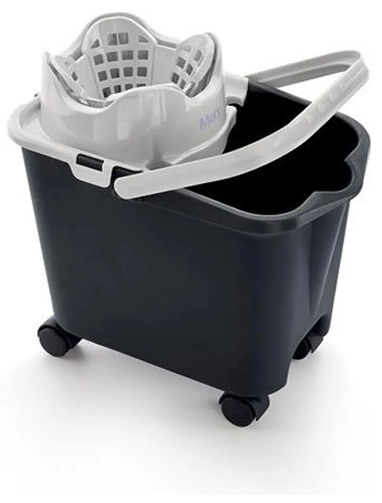 Balde com Escorredor Cinzento 14L 38.5X39X25.5CM