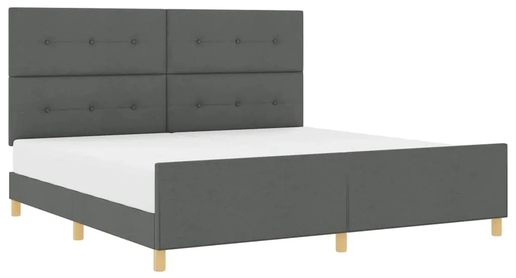 Estrutura de Cama vidaXL Cinza Escuro 200x200 cm em Tecido
