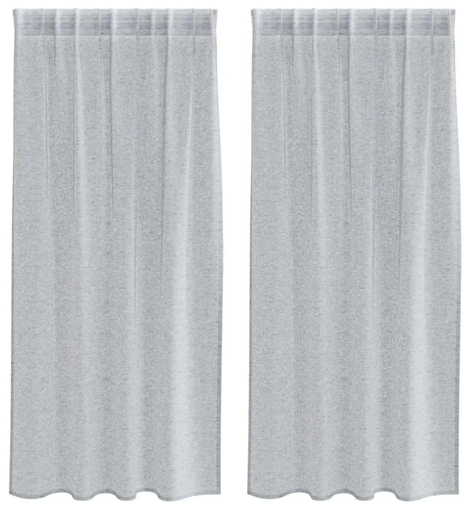 Cortinas 2 pcs Cinzento-escuro 140 x 175 cm Poliéster