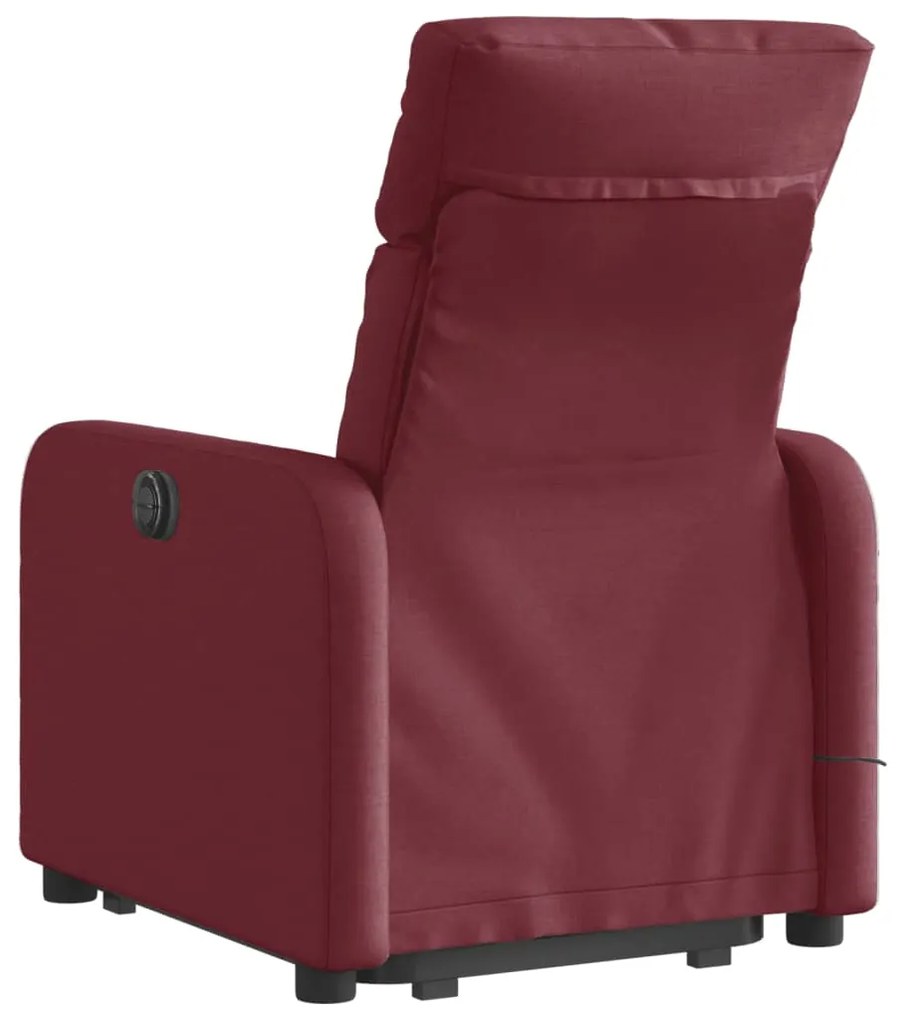 Poltrona de massagens reclin. elevatória tecido vermelho tinto