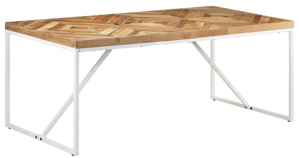 Mesa de jantar 180x90x76 cm madeira acácia maciça e mangueira