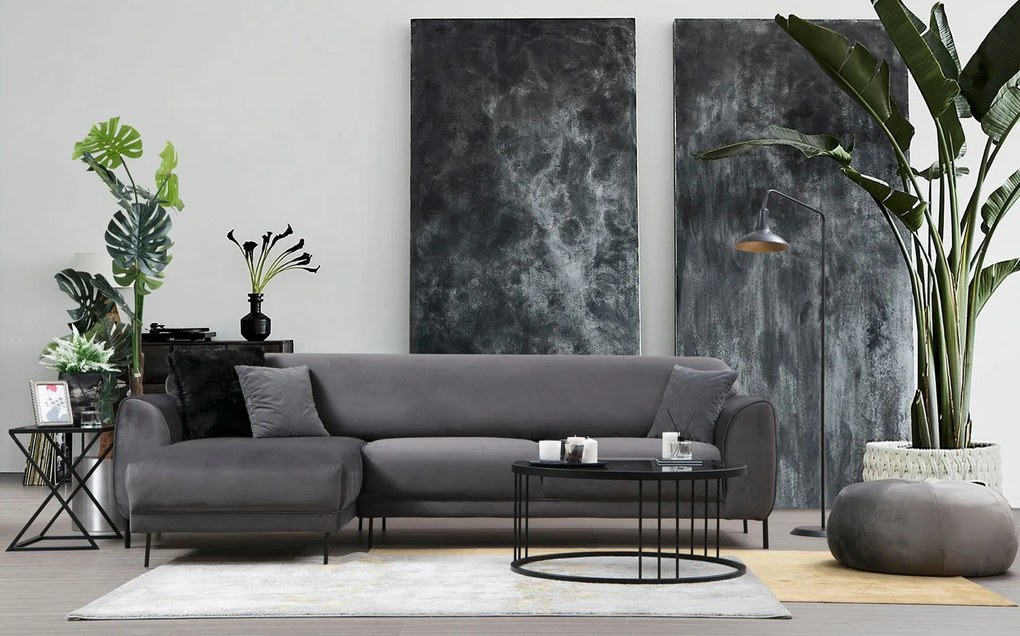 Sofá-Cama de Canto Image Corner - Antracite - 287 x 169 cm