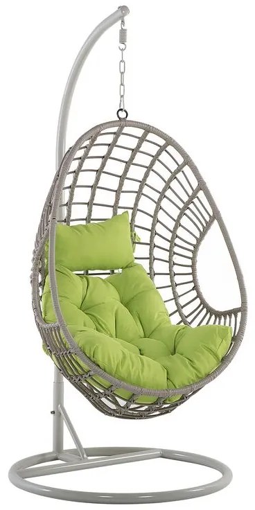 Cadeira suspensa em rattan creme com suporte ARPINO Beliani
