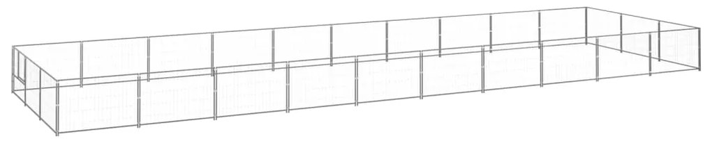 Canil para cães 30 m² aço prateado