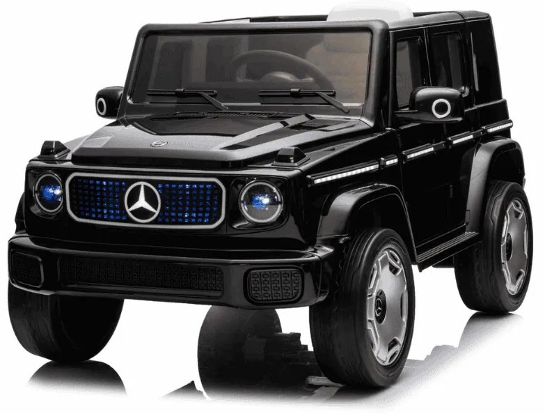 Carro elétrico para crianças Mercedes-Benz EQG 12V, partes da carroçaria iluminadas com LED, controlo remoto de 2,4 GHz, entrada USB/AUX, bateria de l