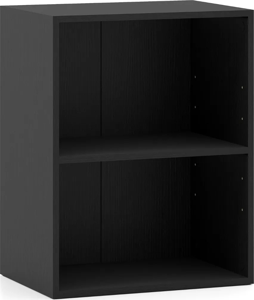 Estante com 2 cubos 42 x 29,5 x 53,5 cm com prateleira ajustável em 5 posições para sala, quarto, escritório Preta