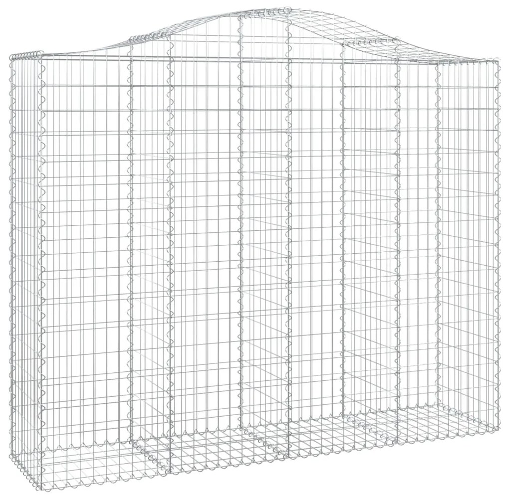 Cestos gabião arqueados 10 pcs 200x50x160/180 ferro galvanizado