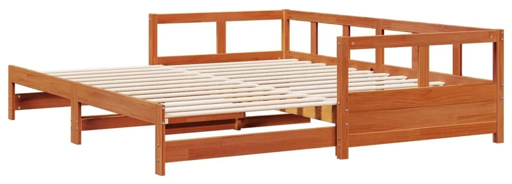 Sofá-cama sem colchão 90x190 cm pinho maciço castanho-mel