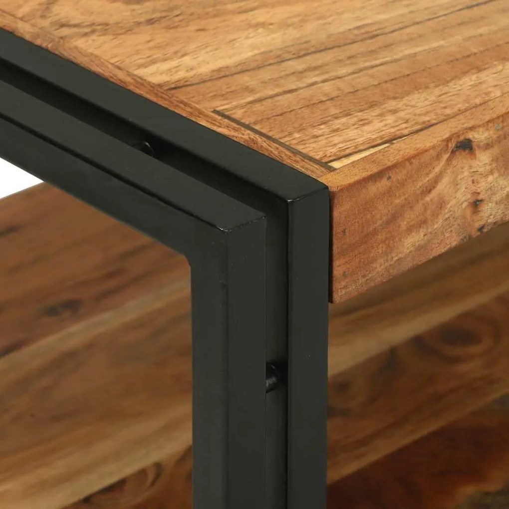 Mesa de Café 120x50x38 cm de Madeira Sólida de Acácia