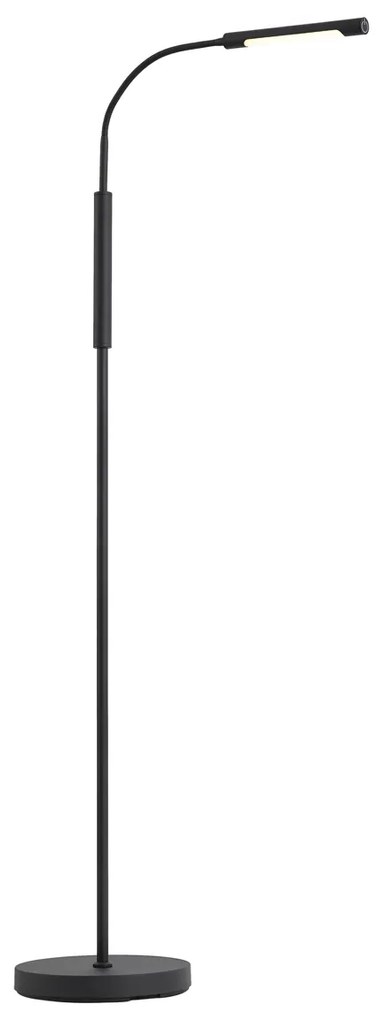 Candeeiro de Pé Moderno Preto Incl. LED Regulável em 3 Níveis Recarregável - Statler Moderno