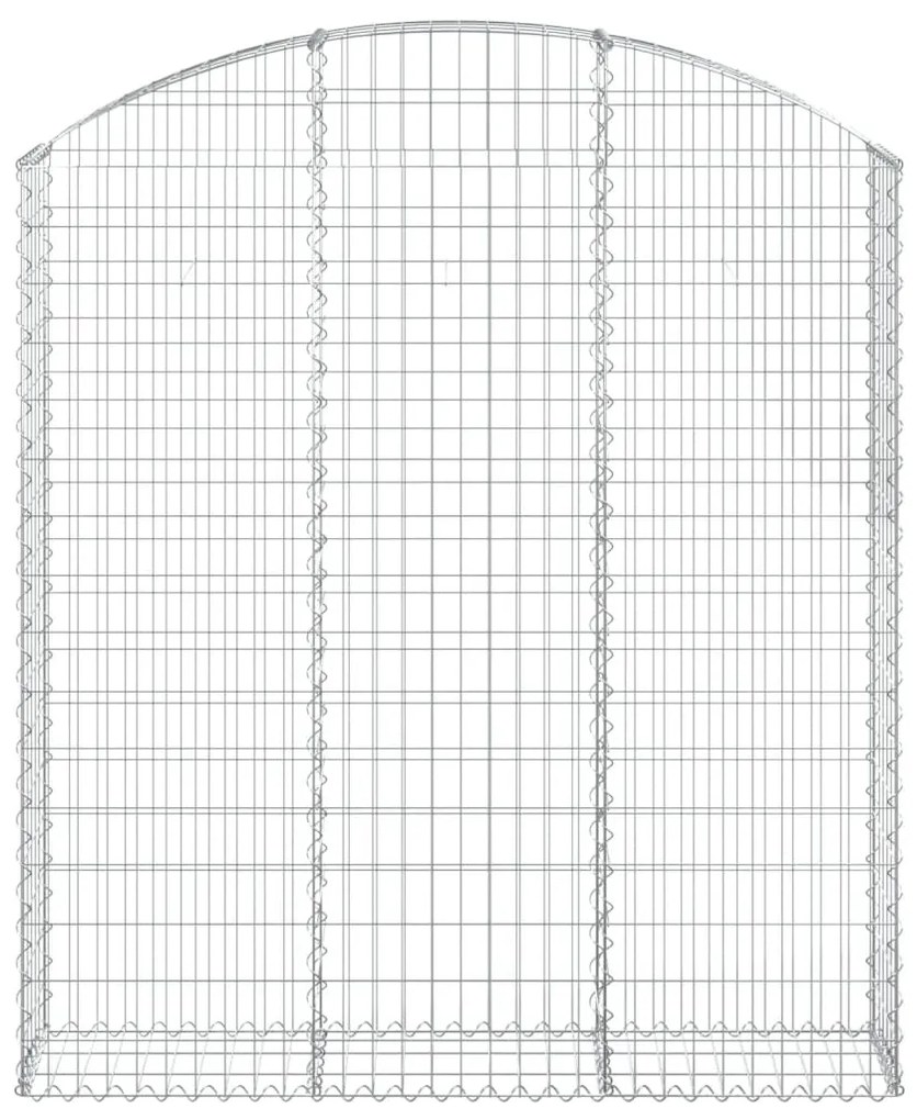 Cesto gabião arqueado 150x30x160/180 cm ferro galvanizado