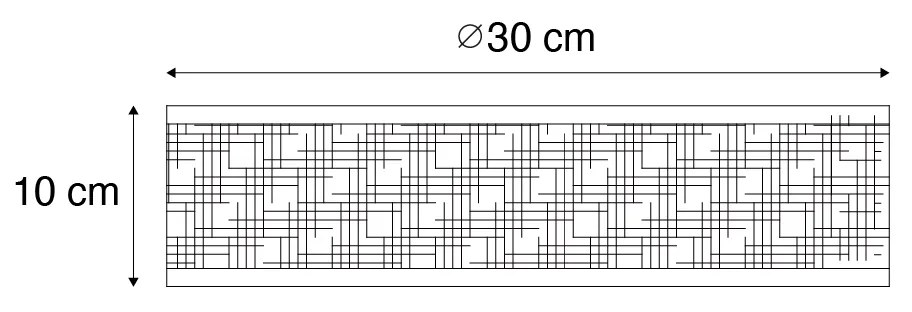 LED Plafon Inteligente em Rattan 30 cm incl. Wifi A60 - Tromma