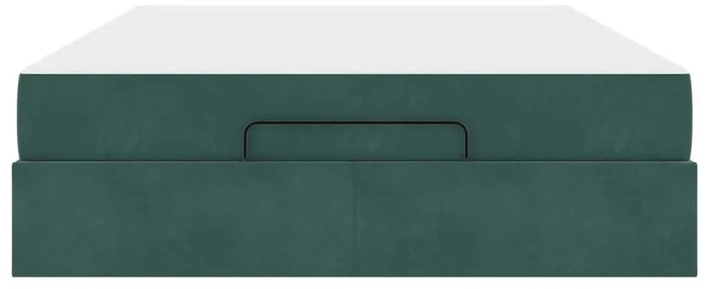 Estrutura da Cama Outros Verde-escuro 140 x 200 cm Veludo