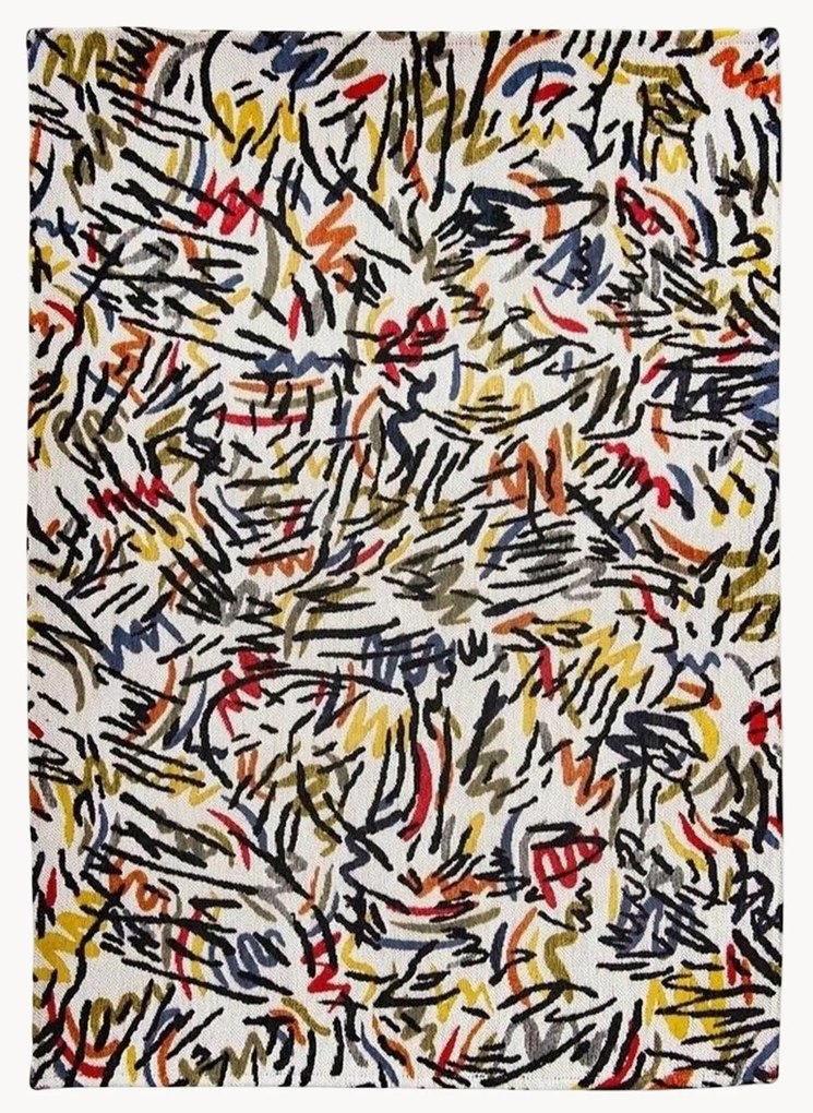 Tapete jacquard de tecelagem plana Graffito