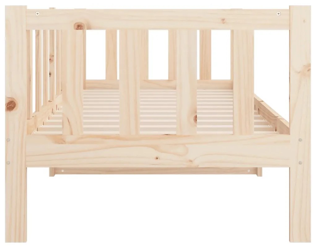 Sofá-cama sem colchão 90x190 cm madeira de pinho maciça