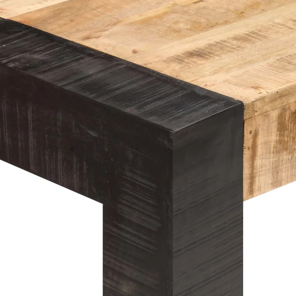 Mesa de jantar 140x70x76 cm madeira de mangueira áspera maciça