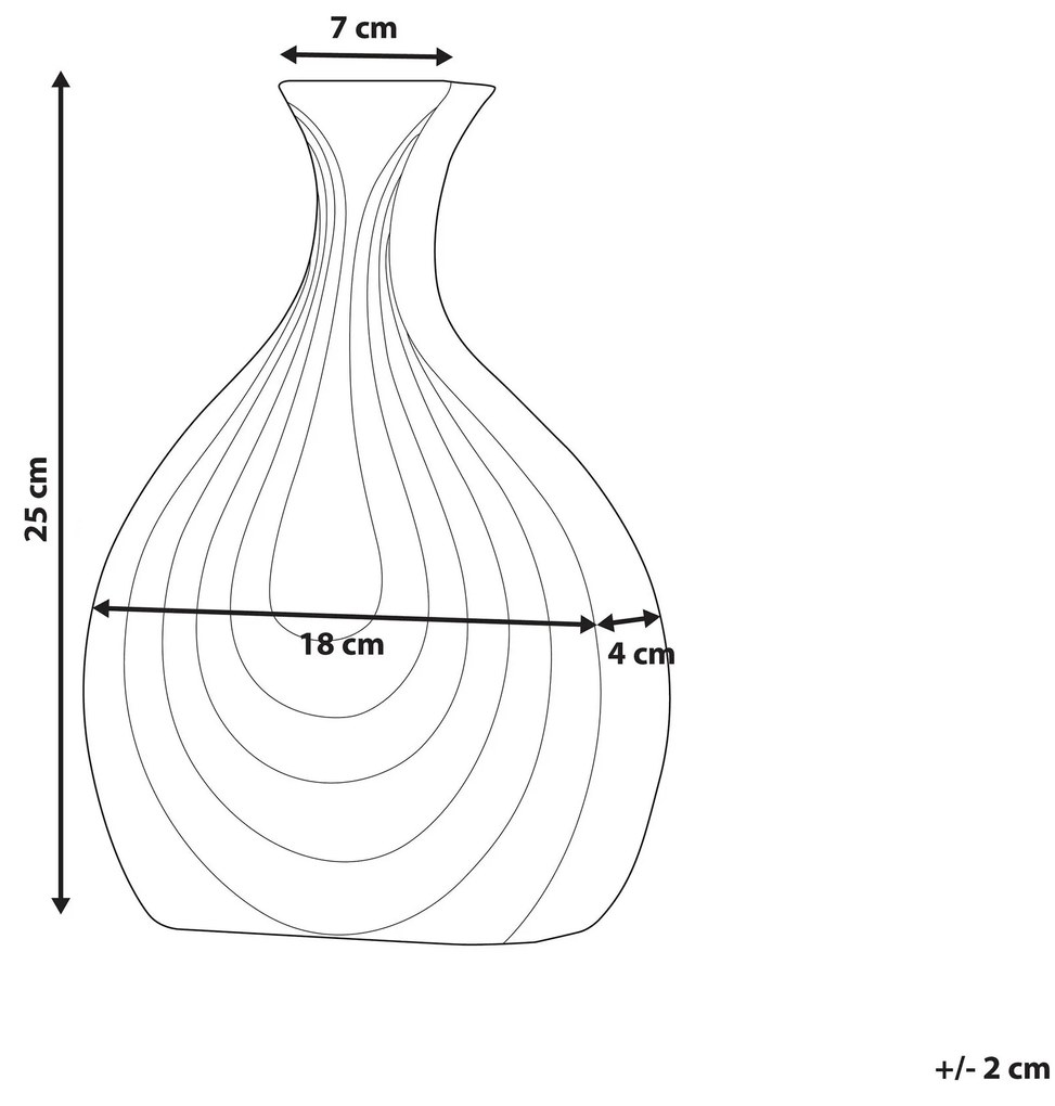 Vaso de cerâmica grés dourada 25 cm THAPSUS Beliani