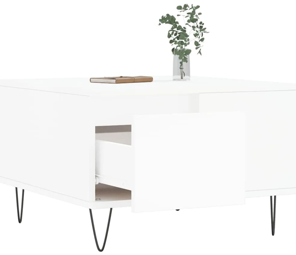 Mesa de centro 55x55x36,5 cm derivados de madeira branco