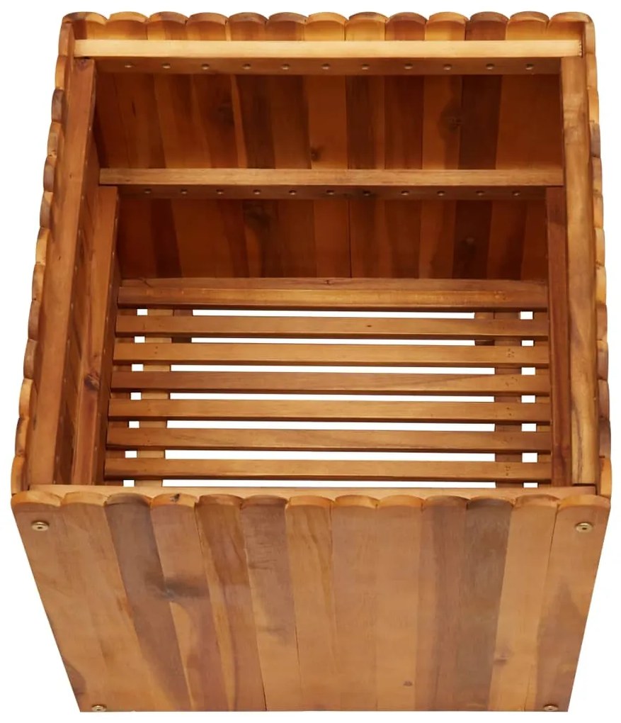 Vaso/floreira de jardim 50x50x50 cm madeira de acácia maciça