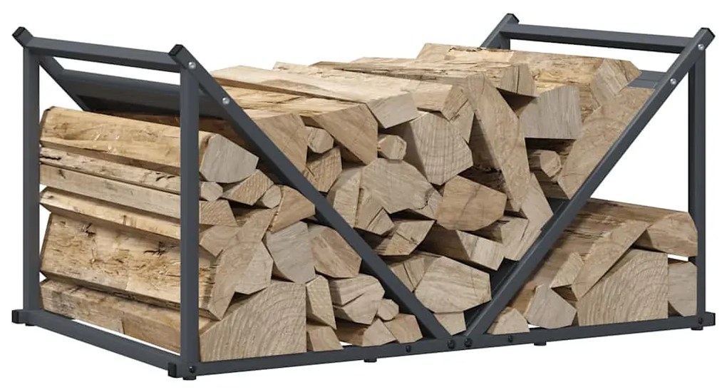 Suporte para lenha 70x43x34,5 cm aço laminado a frio antracite