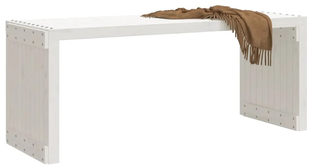 Banco de jardim extensível 212,5x40,5x45 cm pinho maciço branco