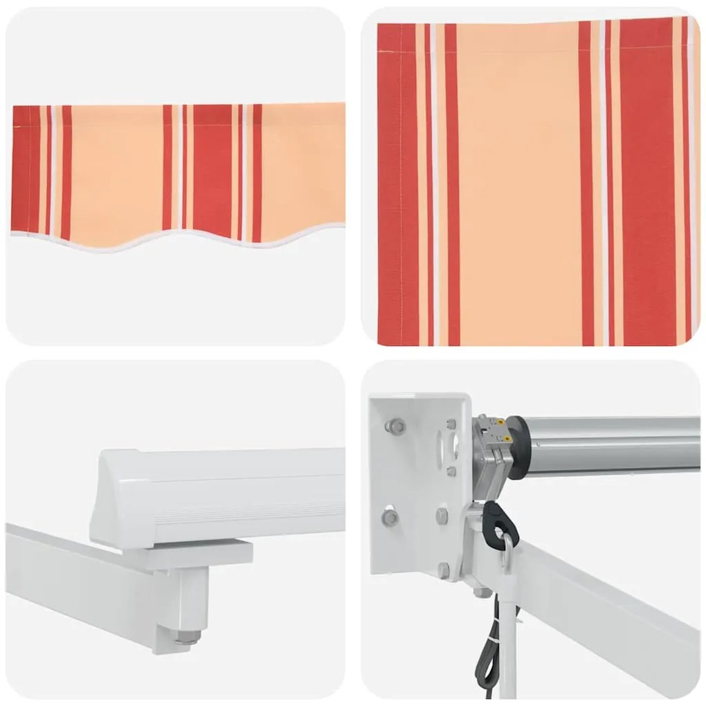 Toldo Retrátil Automático Amarelo e Laranja 350x250 cm
