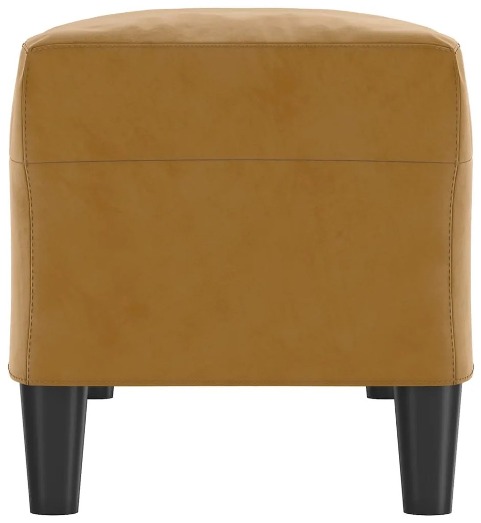 Banco 100x35x41 cm veludo castanho