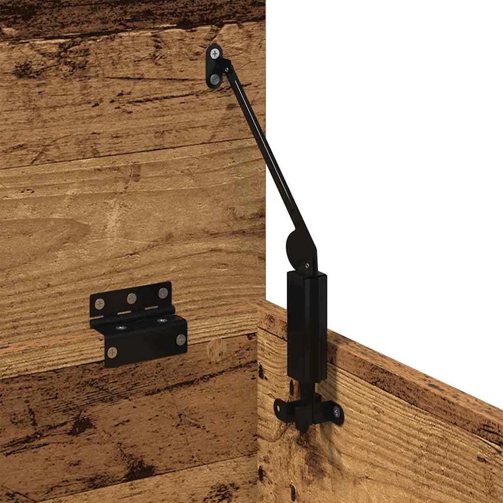Caixa de Armazenamento vidaXL com Tampa Madeira Antiga 30x35x35 cm Mad