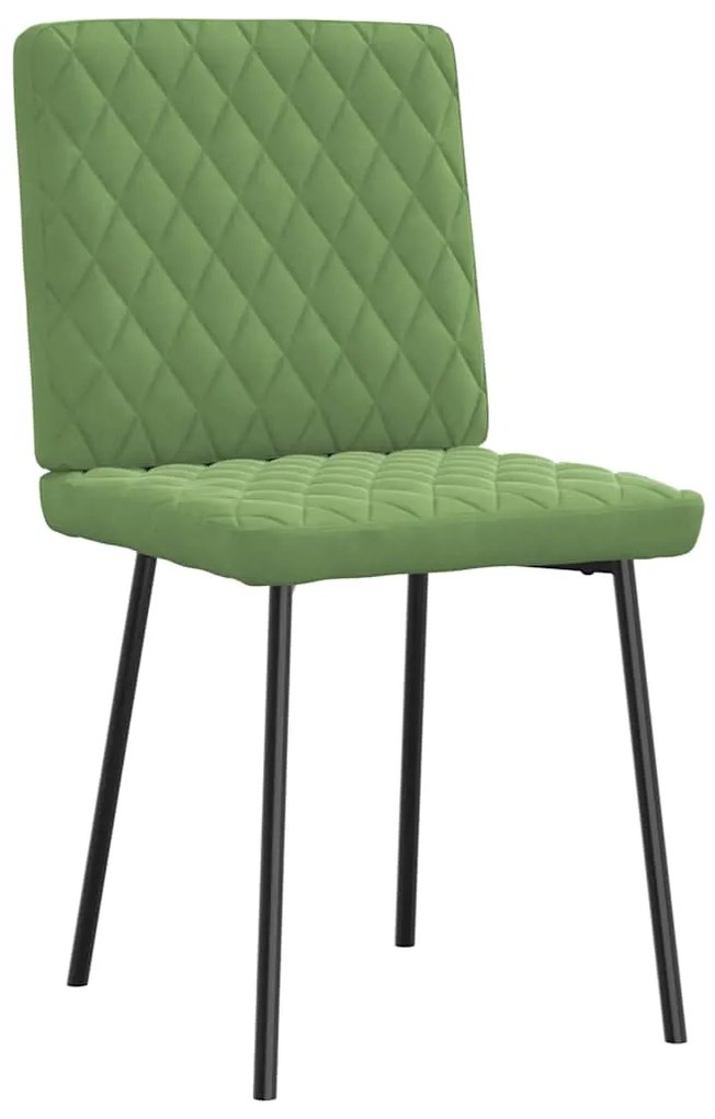 Cadeiras de jantar 2 pcs veludo verde-claro