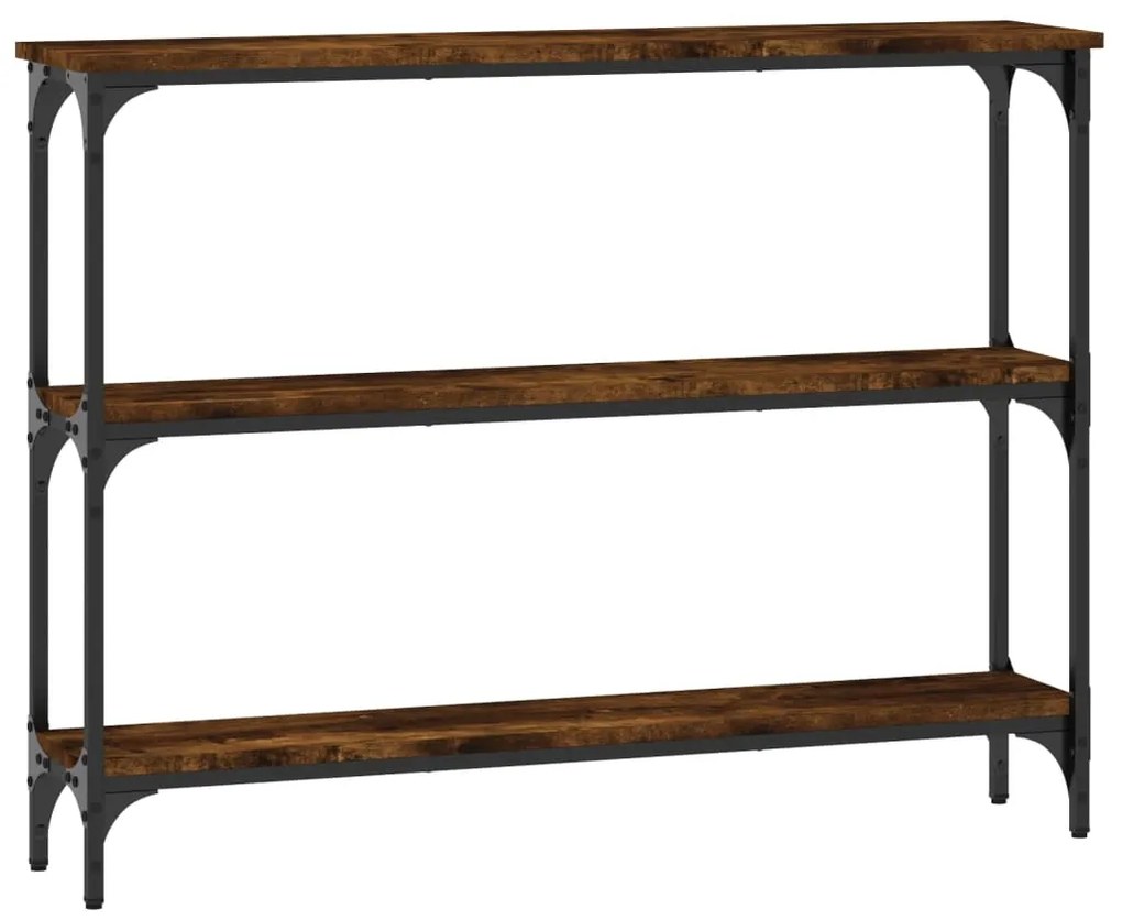 Mesa consola 100x22,5x75cm derivados de madeira carvalho fumado