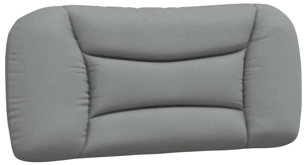 Cama com colchão 90x190 cm tecido cinzento-claro