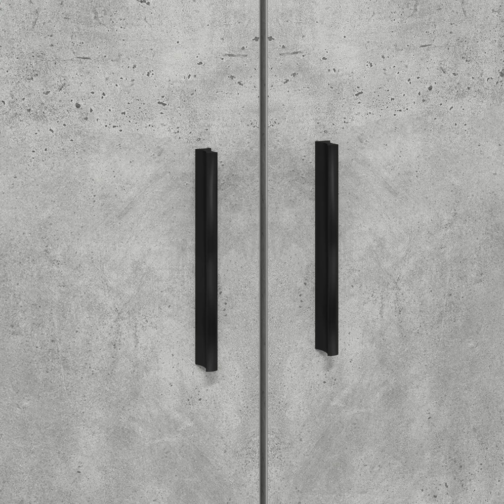 Cama de Armazenamento Cinza Concreto 80x200 cm