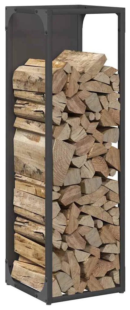 Suporte para lenha 25x25x80 cm aço laminado a frio preto