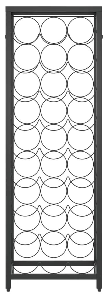 Garrafeira para 27 garrafas 34x18x100 cm ferro forjado preto