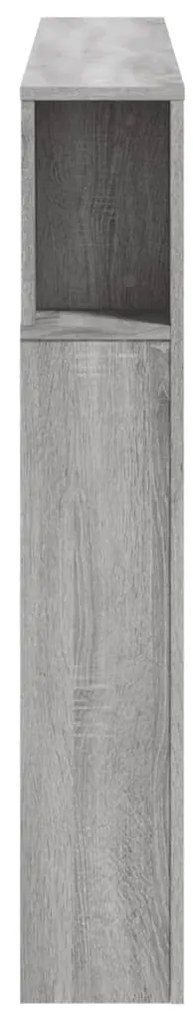 Cabeceira c/ LEDs 140x18,5x103,5 cm sonoma cinzento
