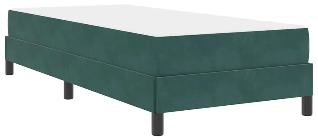 Cama box spring com colchão Verde Escuro 90 x 200 cm Veludo