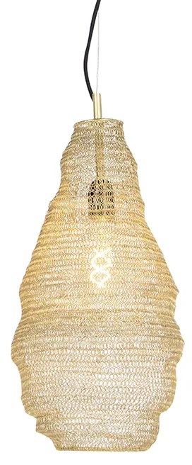 Candeeiro de suspensão oriental dourado - Nidum Rombo