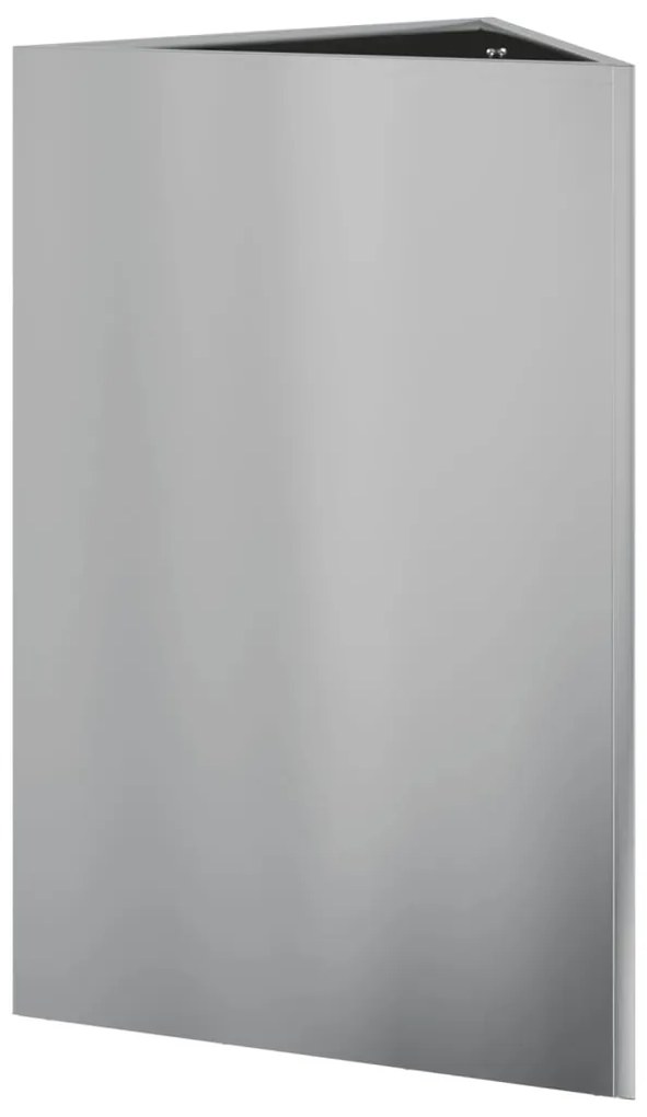 Vaso/floreira jardim 2pcs triangular 50x43x75cm aço galvanizado