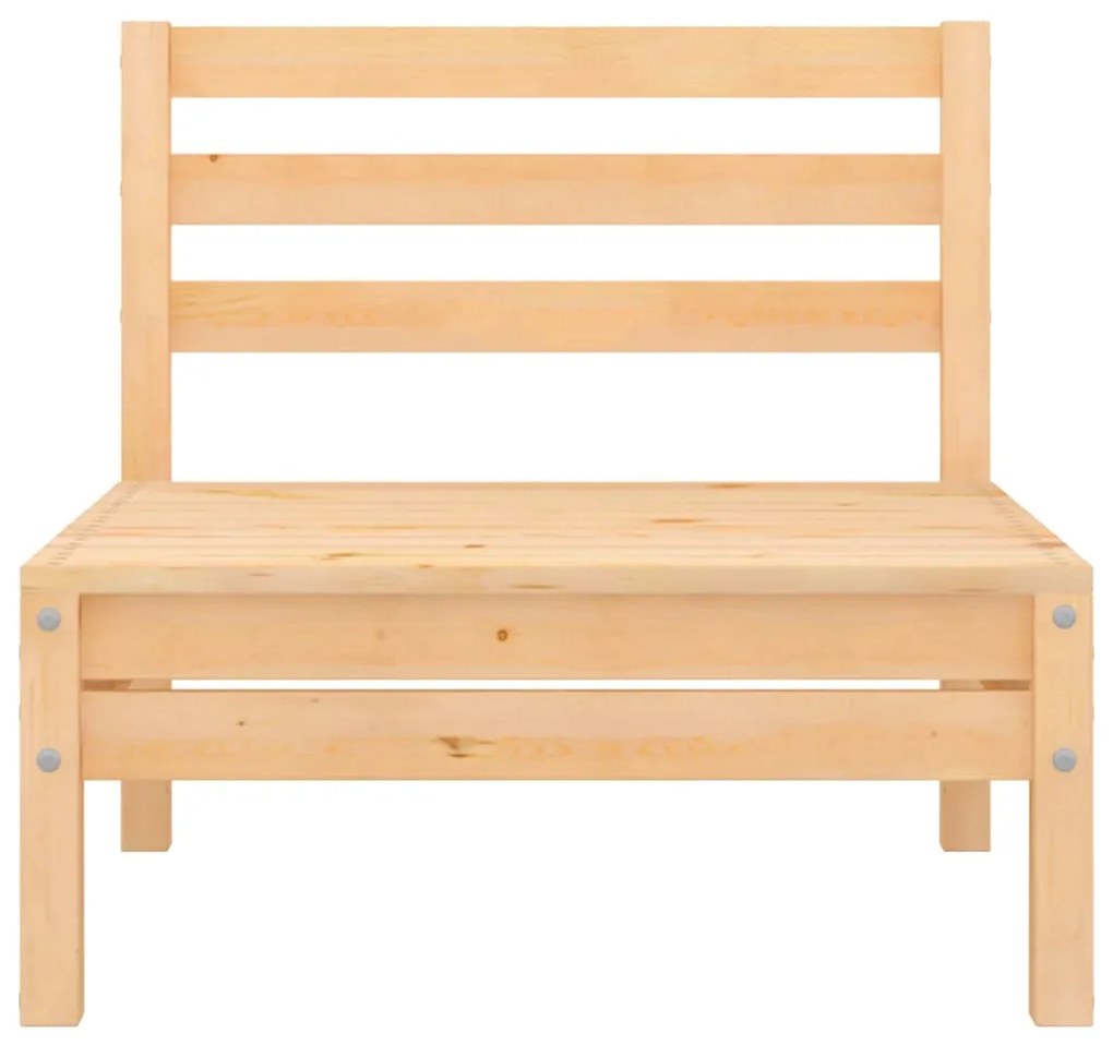 Sofás de centro para jardim 2 pcs madeira de pinho maciça