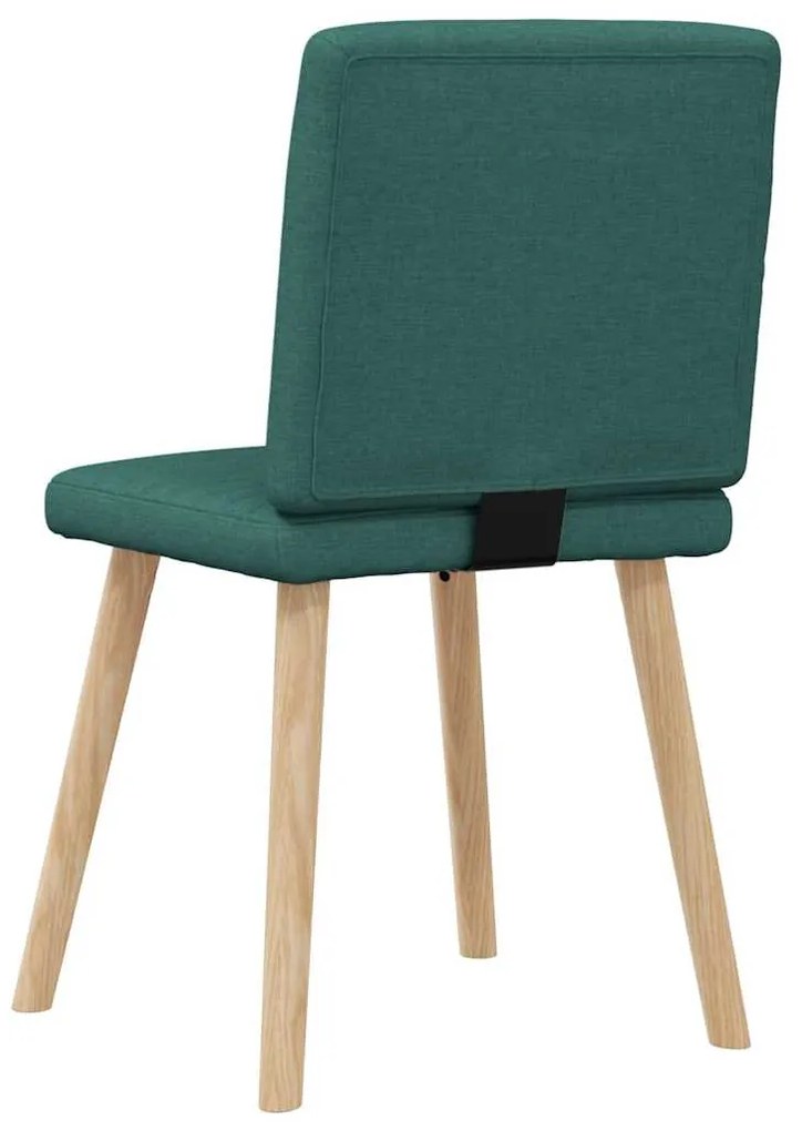 Cadeiras de jantar 2 pcs tecido verde-escuro