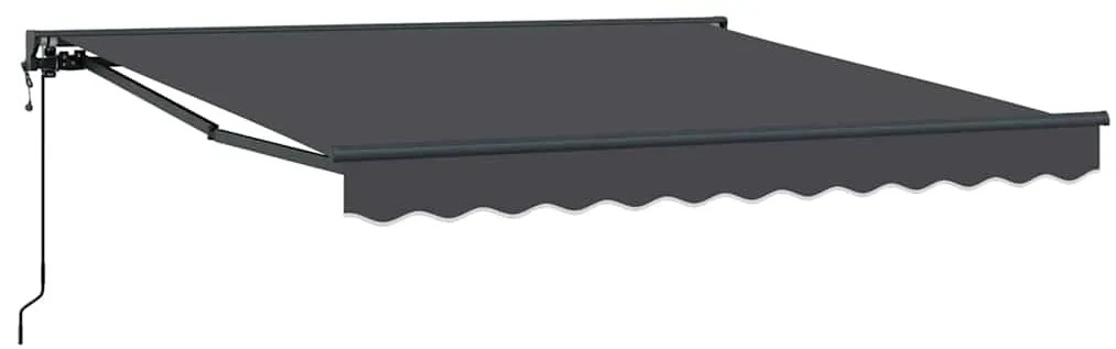 vidaXL Toldo Retrátil Antracite 350x250 cm tecido